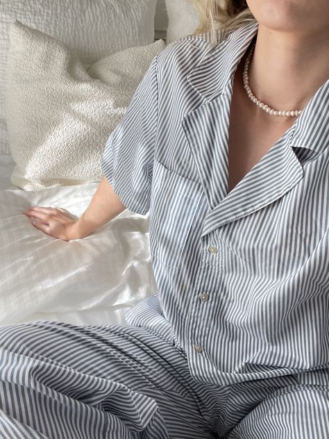 Coastal Aesthetic | Coastal granddaughter| Coastal Grandmother | Coastal outfits | Matching set | Coastal Set | Pearl Necklace | Pajama Set | Striped Shirt Outfit| Pinstripe Outfit| Striped Pyjamas Aesthetic, Striped Pajamas Aesthetic, Matching Pajama Sets Aesthetic, Coastal Grandmother Pajamas, Coastal Granddaughter Pajamas, Pajamas Set Aesthetic, Coastal Pajamas, Coastal Grandaughter Aesthetic Clothes, Aesthetic Pajama Set