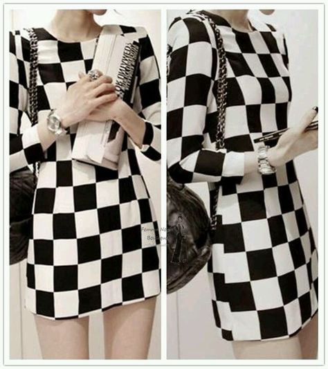 Chess dress! (bought) Chess Dress, Chess Pattern, Pattern Clothing, Checker Board, Chess Pieces, Inspiration Board, Dress Fashion, Chess Board, Chess