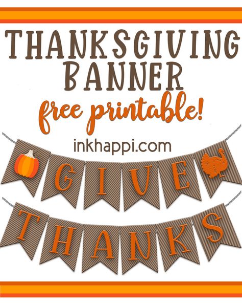 Free Printable Thanksgiving Banners for decorating #thanksgiving #givethanks #banner #freeprintable Bunting Banner Template, Halloween To Christmas, Free Printable Thanksgiving, Free Thanksgiving Printables, Free Printable Banner, Church Bulletin Boards, Thanksgiving Banner, Printable Thanksgiving, Printable Chart