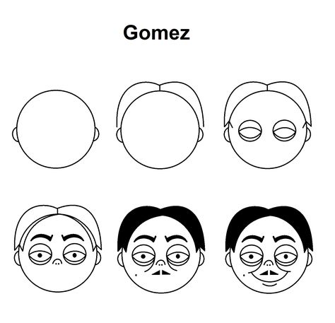 Step-by-step to draw Gomez Addams from The Addams Family. Gomez Addams Drawing, The Adams Family Drawing, Addams Family Drawing, Adams Family Drawing Easy, Wednesday Addams Hand Drawing, Addams Family Crafts, Adams Family Drawing, Addams Family Pumpkin, Wednesday Addams Drawing Easy