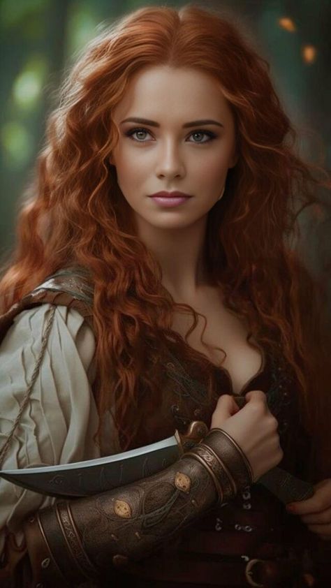 Red Hair Fantasy Art, Character Design Hairstyles, Fantasy Red Hair, Female Character Inspiration Red Hair, Red Head Elf, Red Hair Female Character Art, Red Haired Character, Fantasy Redhead, Princess Red Hair