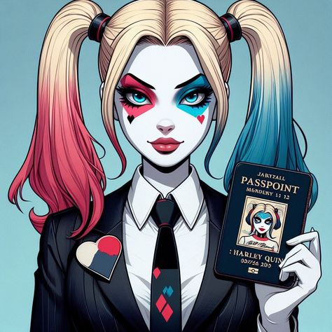 Harley Quinn Hair Ideas, Cartoon Harley Quinn, Female Demon Art, Harley Quinn Original, Harley Quinn Anime, Harley Quinn Cartoon, Harley Quinn Disfraz, Harley Quinn Illustration, Harleen Quinn