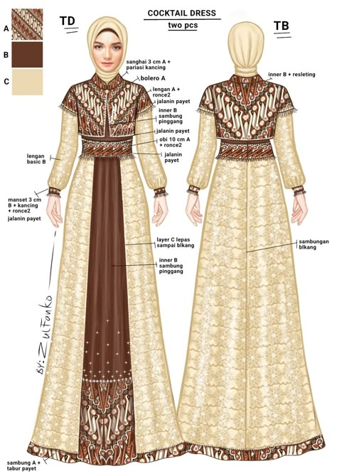 Dress Brokat Modern, Digital Fashion Design, Batik Dress Modern, Batik Kombinasi, Model Gamis, Dress Pesta, Hijab Wedding, Simple Bridesmaid Dresses, Fashion Illustration Sketches Dresses