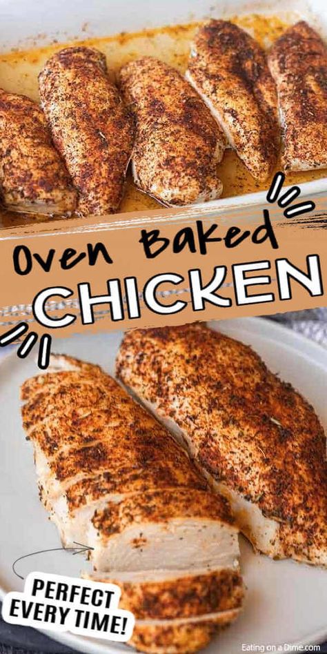 Easy Chicken In Oven, Toaster Oven Chicken Breast, How Long Do You Bake Chicken In The Oven, How Long To Bake Chicken In Oven, Grilled Chicken In The Oven, Baked Chicken Ideas, Baked Boneless Chicken Recipes, Bake Chicken In Oven, Chicken Breast In Oven