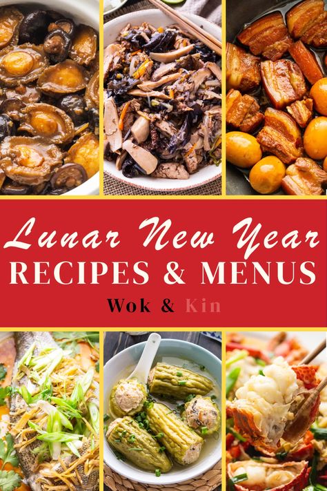 Find our BEST Lunar New Year Recipes! Turn your favorite dishes into a celebration menu - all with authentic Chinese and Vietnamese flavors! #chinesenewyearrecipes #lunarnewyearrecipes #chinesenewyearfood Lunar New Year Food Dishes, Lunar New Year Recipes, Pot Luck Dishes Easy, Chinese Steamed Fish, Chinese New Year Recipes, Chinese New Year Dishes, New Year Recipes, Chinese Banquet, Longevity Recipes