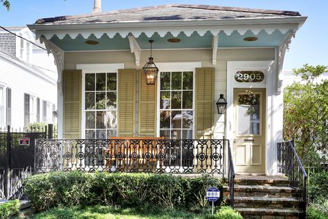 Treme New Orleans House, Victorian House Colors, Shotgun House, New Orleans Homes, Two Story Homes, Victorian Homes, House Colors, New Orleans, Pergola