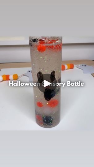 2.6K views · 338 reactions | HALLOWEEN SENSORY BOTTLE 🎃👻✨

First, SAVE this post so you don’t lose all of the info about the amazing benefits of sensory bottles + follow @wingitwithwhit for more fun and easy activity ideas for kids! 🫶☺️🎉

Here’s what you’ll need to make your very own sensory bottles at home! 👇
▪️A bottle of some kind 
▪️Clear glue or corn syrup 
▪️Fillers (glitter, Pom poms, etc) 
▪️Water
▪️ Hot glue if you want to seal the bottle 

Why use sensory bottles?! Here’s a few ways they can help your child: 👇

Sensory bottles can help calm kids by providing a visually soothing experience that helps regulate their emotions. The gentle movement of objects, glitter, or liquids inside the bottle creates a mesmerizing, slow-moving visual effect, which can help to:

▪️Reduce str Halloween Sensory Bottles, Activity Ideas For Kids, Calm The Nervous System, Gentle Movement, Sensory Bottle, Halloween Sensory, Calm Kids, Sensory Bottles, Clear Glue