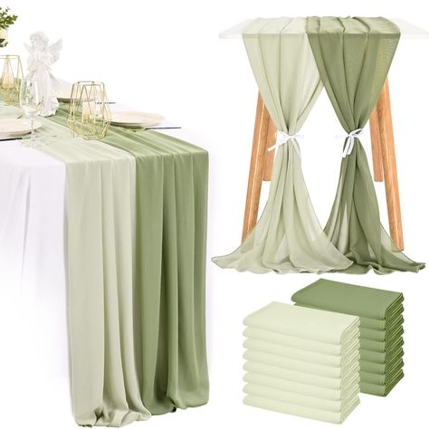 PRICES MAY VARY. 🎉Package Include:10Ft Chiffon Table Runner 28x120 Inches Romantic Wedding Runner Sheer Bridal Party Decorations Set includes 16 pieces Chiffon Table Runner, Each colors 8 pieces and 32 pieces ribbons.The Two-Color Combination can makes your event special, It's Perfect tabletop decor for your wedding, birthday party or everyday use. 🎀High Quality: Two-Color Combination boho table decor, 100% polyester semi-sheer chiffon. Lightweight, soft, wrinkle-free and anti-static. It can p Enchanted Wedding Decor, Bayou Wedding, Boho Wedding Party, Chiffon Table Runner, Table Runner For Wedding, Wedding Runner, Boho Table Runner, Housewarming Decorations, Boho Table