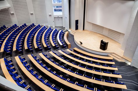 Lecture Hall Interior Design, Lecture Hall Design, Cinema Room Design, Church Building Design, Auditorium Design, Lecture Hall, Lecture Theatre, Classic House Exterior, Church Stage Design