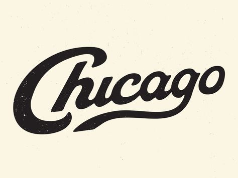 Chicago Lettering by Kyle John Hollings Chicago Lettering, Chicago Drawing, Chicago Graphic Design, Chicago Logo, Contemporary Logo, Chicago Wall Art, Boutique Names, Contemporary Typography, Identity Development