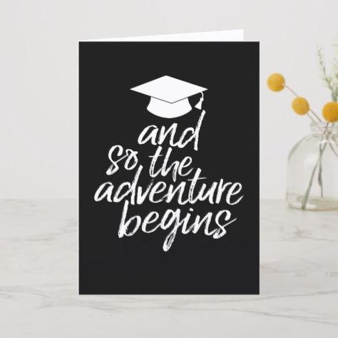 Handmade Graduation Cards, Graduation Card Diy, High School Graduation Cards, Graduation Book, Card Verses, Graduation Images, Graduation Cards Handmade, Grad Cards, The Adventure Begins