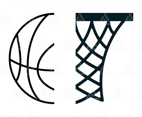 Basketball Canvas Painting, Basketball Template, Basketball Clipart, Basketball Canvas, Basketball Svg, Name Frame, Letter Stencils, Silhouette Png, Basketball Hoop