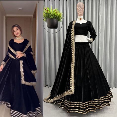 Price is only : 3500rs for india free delivery Lehenga Choli Design, Designer Lengha, Black Saree Blouse, Black Lehenga Choli, Choli Design, Lehenga Choli Designs, Velvet Lehenga, Black Lehenga, Lehenga Designs Simple