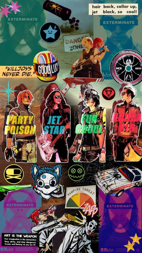 Danger Days: The True Lives of The FabulousKilljoys #mcr #mychemicalromance #dangerdays #killjoys #gerardway #mikeyway #frankiero #raytoro #emo #music Danger Days The True Lives Of The Fabulous Killjoys, Danger Days Lockscreen, The True Lives Of The Fabulous Killjoys Comic, Danger Days Background, Mcr Wallpaper Revenge, Mcr Danger Days Wallpaper, Mcr Danger Days Aesthetic, True Lives Of The Fabulous Killjoys, The True Lives Of The Fabulous Killjoys