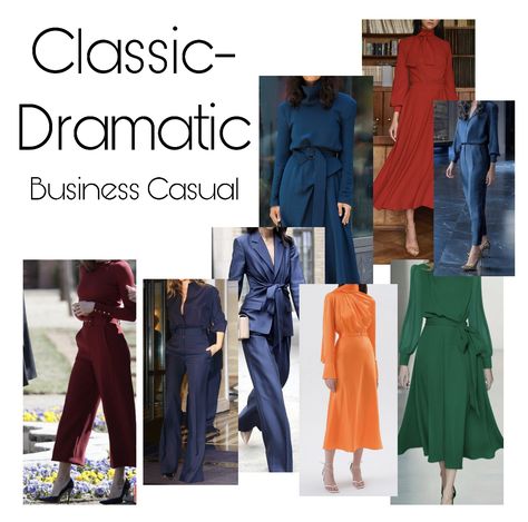 Classic Dramatic Essence, Dramatic Classic Outfit Ideas, Soft Dramatic Classic Essence, Classic Essence Outfits, Essences Style, Dramatic Classic Style, Essence Types, Dramatic Essence, Classic Kibbe