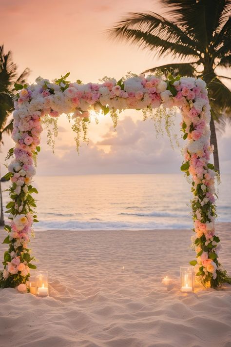 Beach wedding decor: pink and white floral wedding arch. A romantic backdrop for your beach wedding.

#beachwedding #beachweddingtheme #beachweddingdecor #beachweddingideas #beachweddinginspo #weddingarch #beachweddingflowers #weddingarchdecor #pinkandwhitewedding #floralwedding #floralweddingarch #weddingflowerarch #romanticbeachwedding White Floral Wedding Arch, Pink Beach Wedding, Wedding Decor Pink, Floral Wedding Arch, Beach Wedding Centerpieces, Romantic Beach Wedding, White Floral Wedding, Pink And White Weddings, Beach Wedding Decor