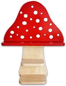 The Ella & Emma Floating Wooden Mushroom Shelf is a standout piece of wall decor that's sure to catch the eye of anyone who enters the room. Its playful and magical design creates an enchanting atmosphere that will leave a lasting impression on your guests. This unique & playful piece is designed to maximize space while providing ample storage & display space for your favorite trinkets & treasures. The shelf's floating design adds a touch of charm and character to your decor. Boho Shelf Decor, Mushroom Shelf, Bookshelf Kitchen, Hippie Room Decor, Hippy Room, Witchy Home Decor, Crystal Shelves, Corner Bookshelves, Red Mushroom