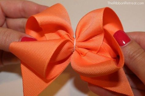 Boutique Bow Tutorial, Hair Bow Instructions, Stacked Hair Bow, Princess Hair Bows, Hair Bow Tutorial, Headband Tutorial, Diy Bows, Christmas Hair Bows, Bow Headband Hairstyles