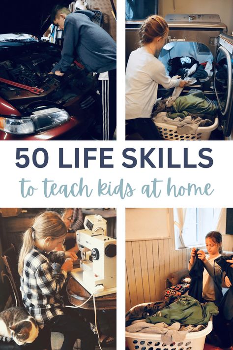 50 Life Skills That Should Be Taught At Home - Our Life Homeschooling Life Skills To Teach Kids, Homeschooling Resources, Homeschool Education, Learning Tips, Kids At Home, Homeschool Inspiration, Homeschool Learning, Homeschool Life, Homeschool Planning