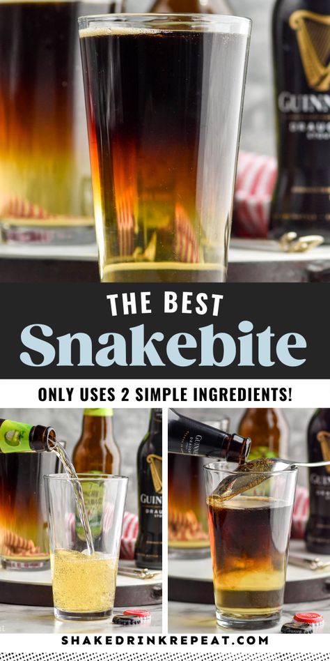 The Snakebite drink is refreshing and balanced, made up of equal parts of a stout or lager and hard apple cider. Snakebite Drink, Snake Bite Drink, Cider House Rules, Apple Cider Cocktail, Hard Apple Cider, Beer Drinks, Cider Cocktails, Red Solo Cup, Cider House