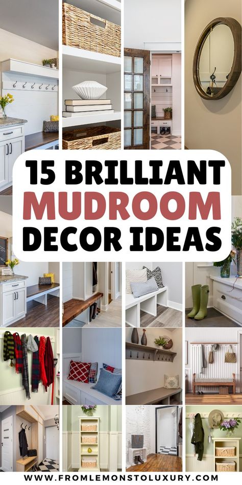 mudroom decor ideas Modern Mudroom Bench, Farmhouse Mudroom Ideas Entryway, Farmhouse Mudroom Decor, Diy Mudroom Wall, Bench Decor Ideas, Mudroom Decor Ideas, Mudroom Shelf, Modern Mudroom, Mudroom Ideas Entryway