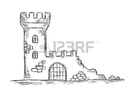 Drawing Of Castle, Picture Of Drawing, Castle Drawing Easy, Haunted House Drawing, Castle Tattoo, Castle Drawing, 심플한 그림, Dibujo Simple, Pencil Drawings For Beginners