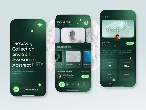 Gradient App Design, Futuristic App Design, Glassmorphism Ui, Ui Design Principles, App Design Layout, Ui Design Website, Motion Graphics Inspiration, Nft Marketplace, Website Design Layout