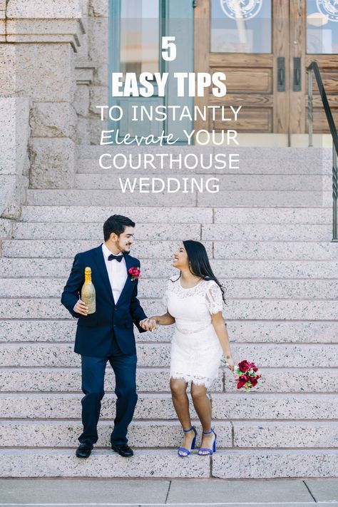 Getting Married At The Courthouse Dresses, Court House Wedding Hairstyles, Wedding At The Courthouse Ideas, Civil Marriage Outfit Bride, Courthouse Wedding Elopements, Court Wedding Photo Ideas, Prettiest Courthouses To Get Married, How To Plan A Courthouse Wedding, Mens Courthouse Wedding Attire