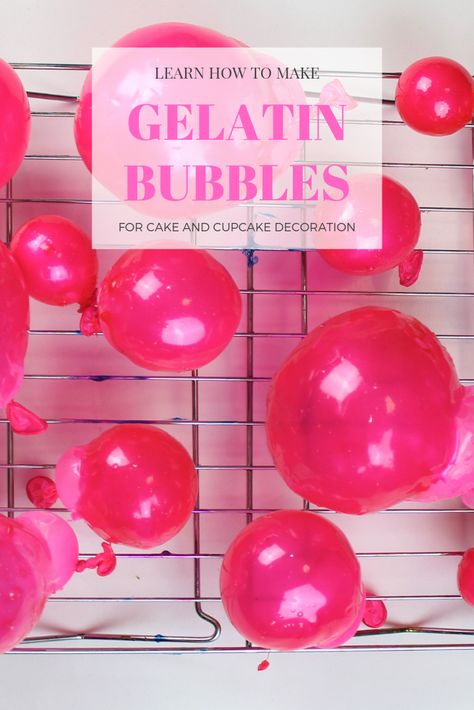 Bubble Theme Cupcakes, Bubbles Birthday Cake, Bubble Gum Cake Ideas, Edible Bubbles For Cake, Bubble Cake Birthday, Bubble Party Cake, Bubble Cupcakes, Bubble Birthday Cake, Gelatine Bubbles