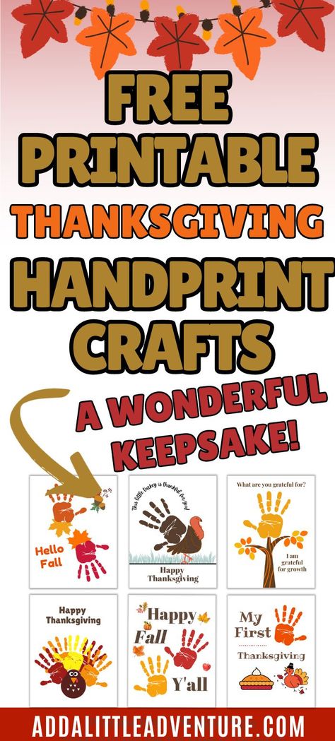 Printable Thanksgiving Handprint Crafts - A Wonderful Keepsake Toddler Thanksgiving Crafts Easy, Thanksgiving Crafts For Preschoolers Art Projects, Hand Print Thanksgiving Art, Preschool Thanksgiving Activities Crafts, Thanksgiving Placements For Kids To Make, Thanksgiving Crafts For 2 Yo, Thanksgiving Crafts For Toddlers Easy, Handprint Template Free Printable, Thanksgiving Arts And Crafts For Infants