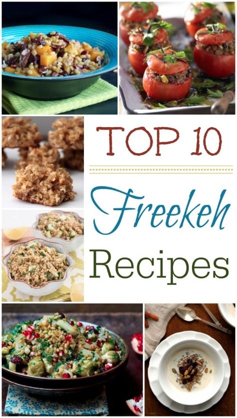 Freekah Recipes, Freekeh Recipes, Ancient Grains Recipes, Here's The Scoop, Egyptian Food, Healthy Grains, Tasty Vegetarian Recipes, Lentil Recipes, Grain Foods