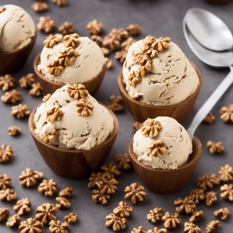 Maple Walnut Ice Cream Recipe Maple Walnut Ice Cream Recipe, Walnut Ice Cream Recipe, Maple Walnut Ice Cream, Walnut Ice Cream, Pork Spices, Frozen Yogurt Recipes, Spiced Vegetables, Pink Guava, Maple Walnut