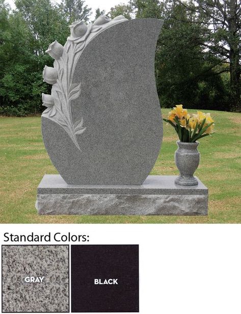 Tear Drop with Flowers Headstone Monument Ideas, Headstone Ideas, Granite Monuments, Grave Monuments, Grave Headstones, Gravesite Decorations, Tombstone Designs, Granite Headstones, Grave Stone