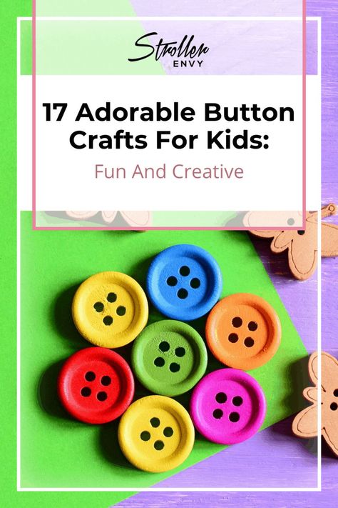 Your kids will have a blast with these super simple and adorable button crafts! Pull out this list if you need craft ideas for summer days, after-school or rainy Sundays! The best part about using buttons is that there is no huge mess! That's a win for the whole family! #momlife #artsandcrafts #craftsforkids Easy Button Crafts, Craft Ideas For Summer, Quick Kids Crafts, Button Crafts For Kids, Easy Preschool Crafts, Club Activities, Birdhouse Craft, Stay Busy, Quick And Easy Crafts