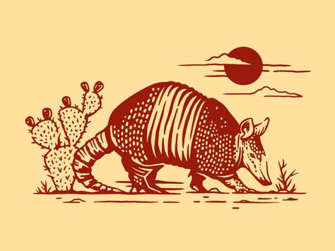 Texas Armadillo, 2024 Tattoo, Petit Tattoo, Western Tattoos, Pen Drawings, Texas Art, Artwork Ideas, Western Aesthetic, Cowboy Art