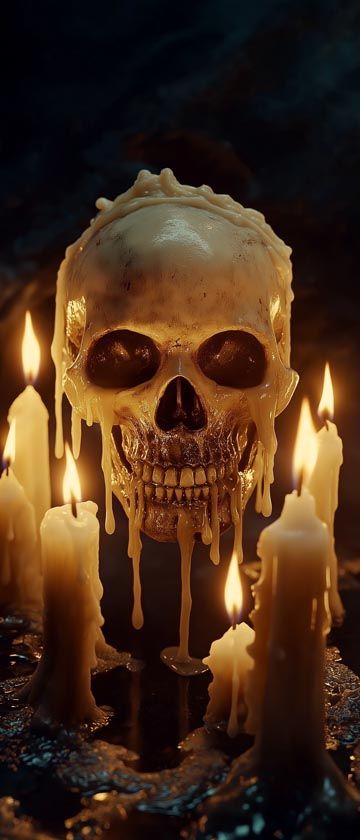 Add some spookiness to your screen with this grinning skull wallpaper, perfect for iPhone and Android users who enjoy eerie and mysterious Halloween designs Candles Halloween, Wallpaper For Iphone, Skull Wallpaper, Halloween Candles, Halloween Designs, Smartphone Wallpaper, Halloween Design, Android Wallpaper, Mobile Wallpaper