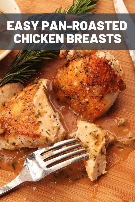 Baked Rosemary Chicken Breast, Chicken Breast Sauce, Juicy Chicken Breast Recipes, Pan Roasted Chicken Breast, Pan Chicken Breast, Pan Roasted Chicken, Glazed Chicken Breast, Easy Roast Chicken, Chicken Tonight