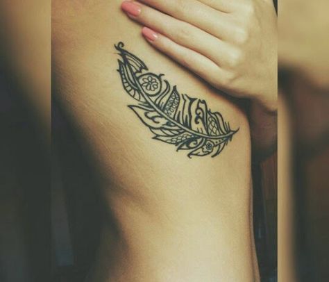 feather White Feather Tattoos, Eagle Feather Tattoos, Tattoos Feather, Freedom Tattoos, Feather Tattoo Design, Foot Tattoos For Women, Hawaiian Tattoo, Tattoo Designs For Girls, Feather Tattoo