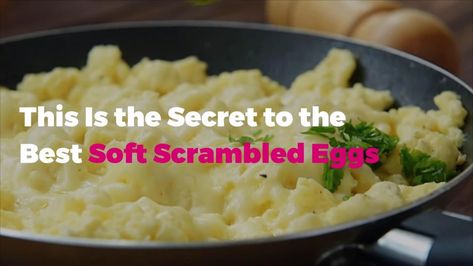 Soft Scrambled Eggs Cooking Technique | Real Simple Perfect Scrambled Eggs, Soft Scrambled Eggs, Easy Egg Recipes, Splash Of Water, Protein Packed Meals, Soft Boiled Eggs, Cooking Temperatures, Easy Eggs, The Genius