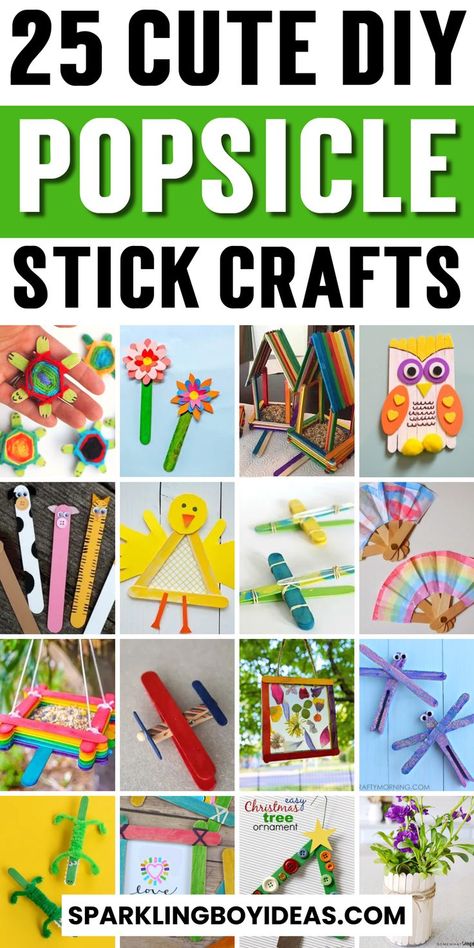 Looking for some fun DIY popsicle stick crafts? Look no further! Popsicle stick crafts are perfect for kids, adults, and everyone in between. Whether you want to make popsicle stick picture frames or popsicle stick birdhouses, popsicle stick ornaments to popsicle stick jewelry, there are so many options to choose from. Create popsicle stick houses, Popsicle stick puppets, and more that are perfect for entertaining the little ones. The possibilities are endless with popsicle stick crafts! Popsicle Stick Birdhouse, Lolly Stick Craft, Stick Crafts For Kids, Pop Stick Craft, Popsicle Stick Picture Frame, Stick Garden, Craft Stick Projects, Popsicle Stick Ornaments, Popsicle Stick Art