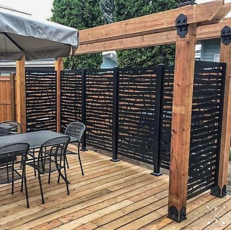 BAMBOO | Privacy Screens | Indoor and Outdoor Use Privacy Wall On Deck, Deck Privacy Panels, Fence Landscaping Border Backyard Ideas, Privacy Screens Indoor, Privacy Screen Deck, Privacy Planter, Large Pavers, Diy Privacy Fence, Diy Privacy Screen