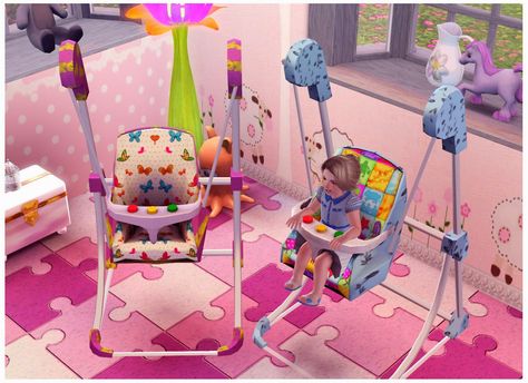 My Sims 3 Blog: Bouncy Baby Chair and Carrier TS2 Conversions by Gabby Sims 4 High Chair, Sims 4 Newborn Cc, Sims 3 Custom Content, Lotes The Sims 4, Sims 4 Toddler Clothes, Sims 3 Cc Finds, Sims 3 Mods, Sims Baby, Sims 4 Cc Kids Clothing