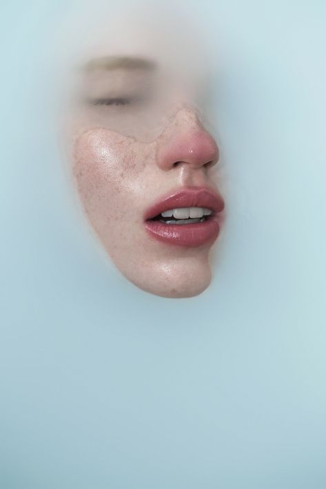 for Sicky Magazine on Behance Bath Photography, 얼굴 드로잉, 얼굴 그리기, Photographie Portrait Inspiration, Photography Series, Foto Tips, Underwater Photos, Photography Subjects, Creative Portraits