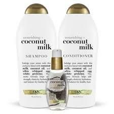 Ogx Coconut Milk, Ogx Coconut, Coconut Milk Conditioner, Listerine Foot Soak, Ogx Hair Products, Coconut Milk Shampoo, Egg White Protein, Coconut Shampoo, Coconut Oil For Acne