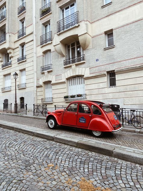 #red #redcar #car #paris #street #aesthetic #redcolor #colours #cityoflove #baguette Red Paris Aesthetic, Paris Street Aesthetic, Fall Highlights, Red Houses, Street Aesthetic, Paris Trip, Paris Aesthetic, Taylor Swift Album, Highlight Covers