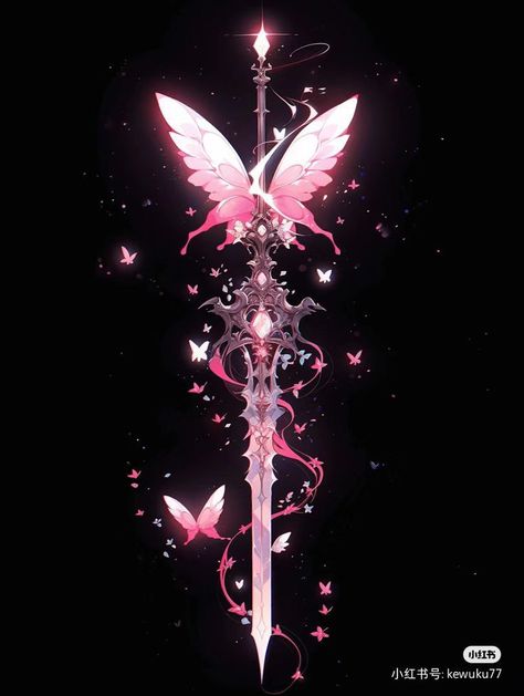 Neon Aesthetic Wallpaper, Fantasy Jewelry Magic, الفن الرقمي, Pretty Knives, Images Kawaii, Fantasy Props, Magic Design, Neon Aesthetic, Butterfly Theme