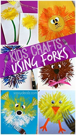 Kids crafts using forks! Find a dandelion, chick, bear, fireworks, lion, puffer fish and more. #kidcrafts #forkcrafts #forkart #funcrafts #uniquecrafts #creativecrafts Fork Crafts, Fun Kids Crafts, Fireworks Craft, Fork Art, Crafty Morning, A Dandelion, Puffer Fish, Kid Art, Kid Craft