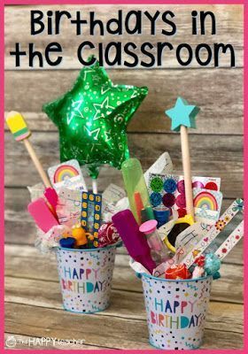 Preschool Birthday Classroom Ideas, Student Birthday Gifts From Teacher, Student Birthday Ideas, Classroom Birthday Treats, Birthdays In The Classroom, Classroom Birthday Gifts, Classroom Birthdays, Kindergarten March, Presents For Students