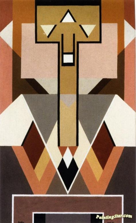 Symmetrical Composition Artwork By Auguste Herbin Oil Painting & Art Prints On Canvas For Sale - PaintingStar.com Art Online Store Symmetrical Composition, Auguste Herbin, Abstract Figures, Geometric Abstraction, Balance Art, Symmetry Art, Prints On Canvas, Action Painting, Post Impressionism