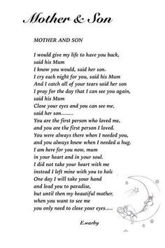 Missing my son so much.... Son Poems, Loss Of Son, Son Birthday Quotes, Missing My Son, Heaven Quotes, Tu Me Manques, Son Quotes, Mother And Son, Touching Quotes